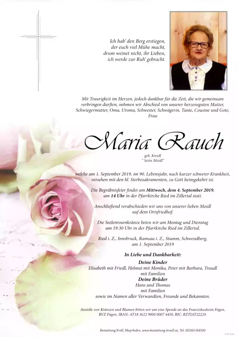 Parte von Maria Rauch